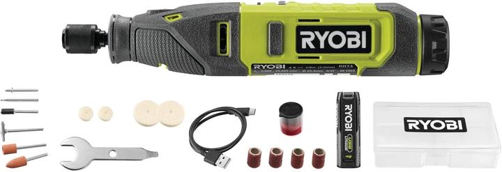 Image du produit Ryobi roterende multivaerktøj RT4120GA15 15 m/15 dele, batteri & lader (Outil de rotation, Un outil multifonctionnel)