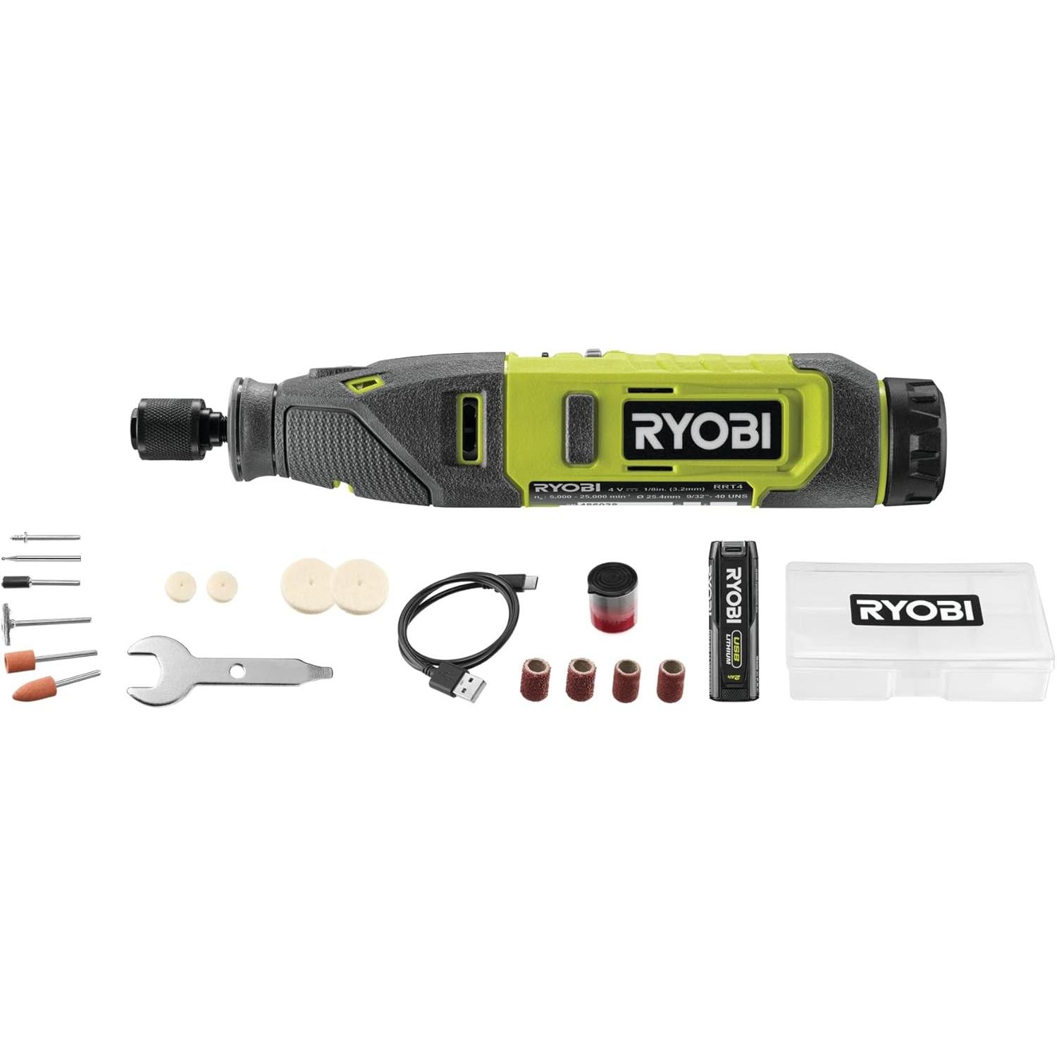 Ryobi, Elettroutensile multifunzionale, roterende multivaerktøj RT4120GA15 15 m/15 dele, batteri & lader