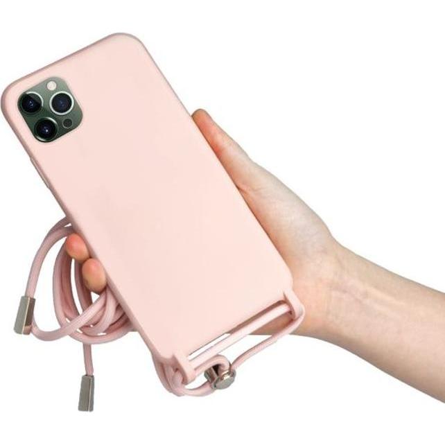MU Style Hülle zum Umhängen, Handykette, Rosa