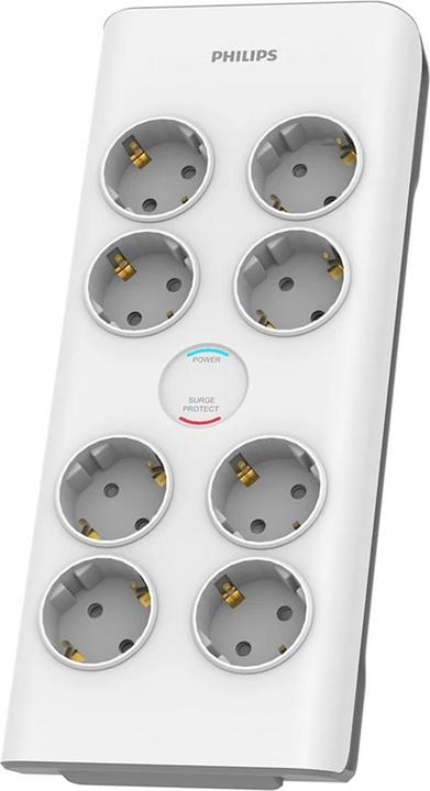 Immagine prodotto Philips Protettore di sovratensioni SPN7080WA/58, 8 prese, cavo di alimentazione, 900 joule di protezione (8 x, CEE 7/3, 2 m)