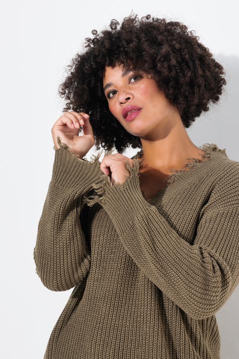 Actual product image Angel of Style Overzized sweater with fringes and long sleeves (58)