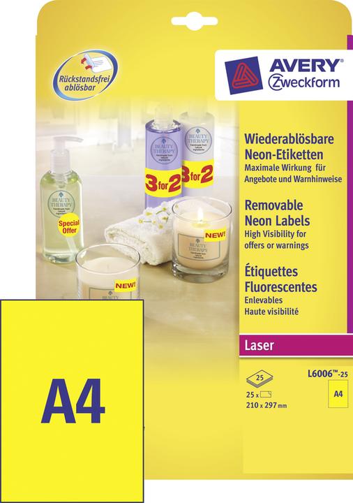 Produktbild Avery Etiketten in Sonderfarben