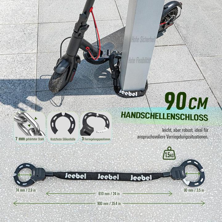 Produktbild Jeebel E-Scooter Tasche & Fahrradschloss Set