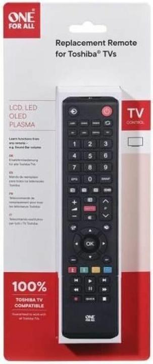 Produktbild One for All Toshiba TV Ersatzfernbedienung (Universal Fernbedienung, Infrarot)