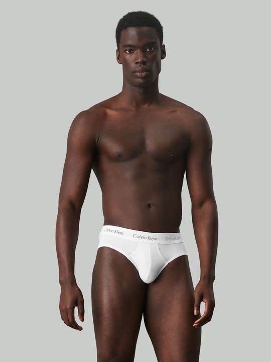 Produktbild Calvin Klein Slip "Cotton Stretch" Weiss (S, 3er Pack)