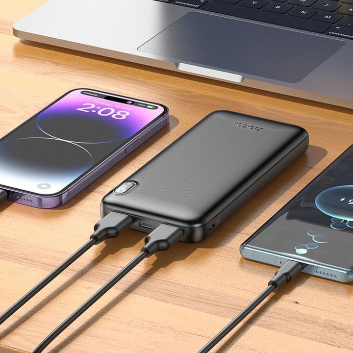 Actual product image Hoco Power bank powerbank 10000 mAh 2A J128 black (10000 mAh, 32 Wh)