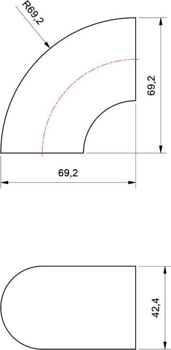 Produktbild OK-Line Anschweissbogen 90°