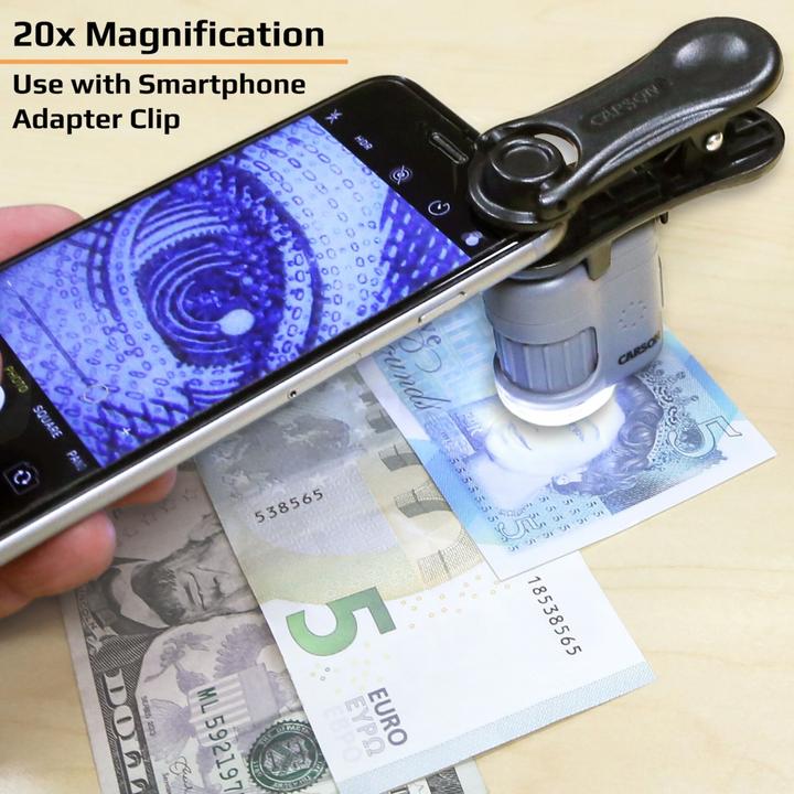 Actual product image Carson Microscope avec LED MicroMiniHookUp