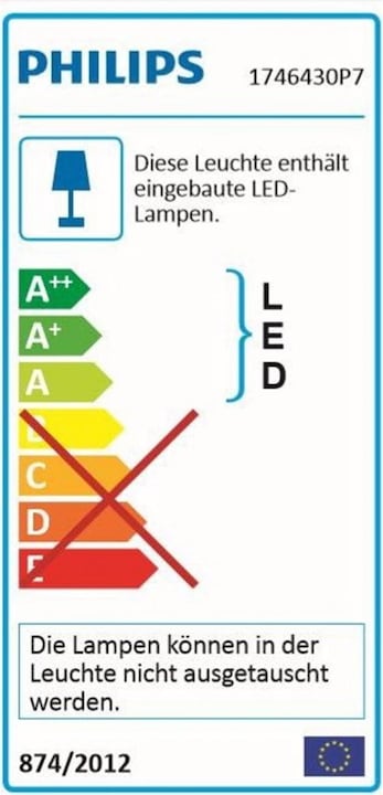 Label énergétique Philips Hue Base de résonance de Hue (1200 lm)