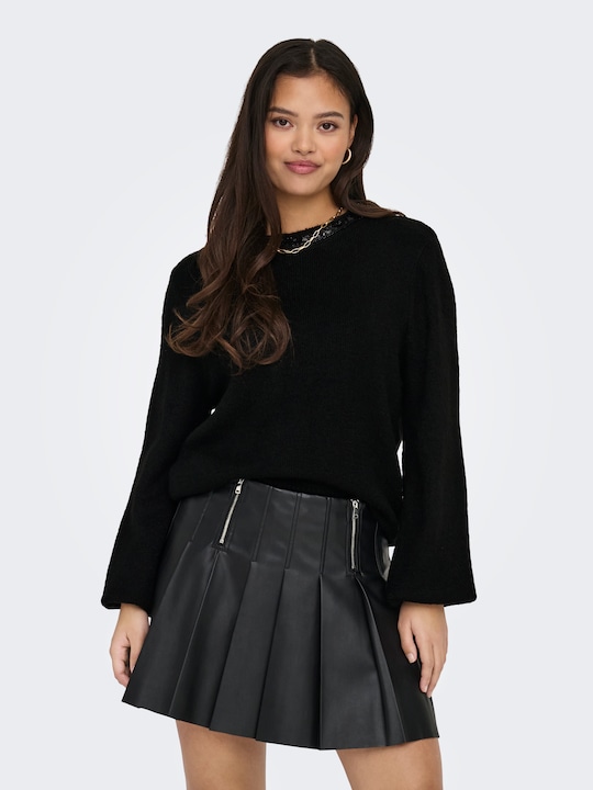 Actual product image Only ONLAVI LS EMBELLISH O-NECK EX KNT knitted jumper (S)