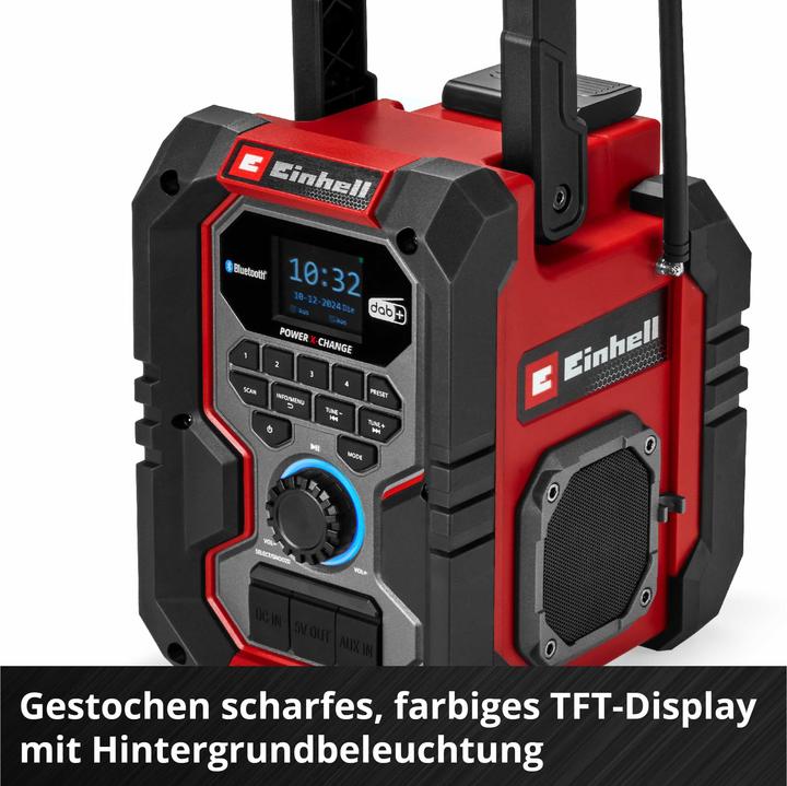 Produktbild Einhell Baustellenradio Akku-Radio TE-CR 18 Li DAB+/FM/BT, Solo (DAB+, FM, Bluetooth, Airplay)