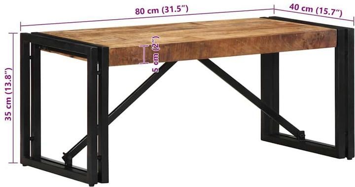 Image du produit vidaXL Couchtisch (80 x 40 x 35 cm)