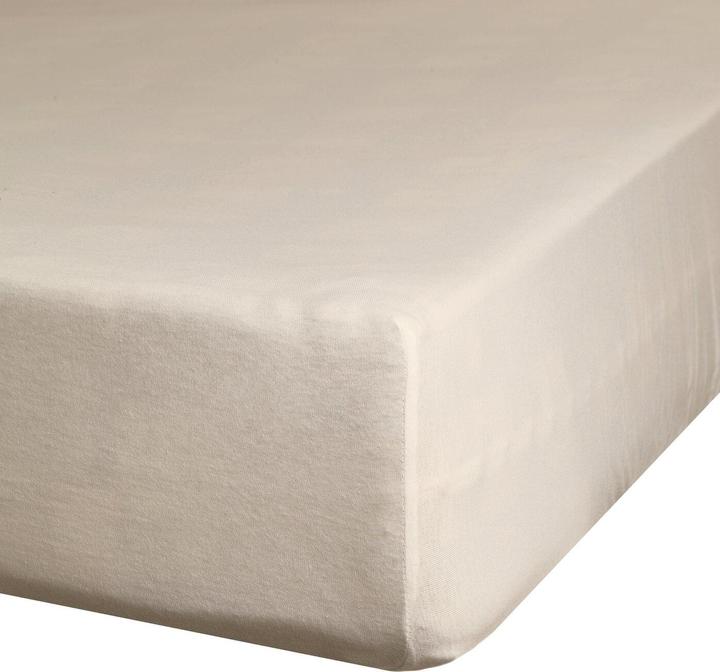 Eurofirany Jersey -Blatt mit 90x200 cm elastischer Baumwolle beige Farbe 190 g/m2 Eurofirana Prämie (90 x 200 cm)