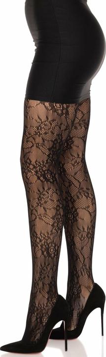 Produktbild Leg Avenue Schwarze Strümpfe Mit Blumenspitze (One Size)