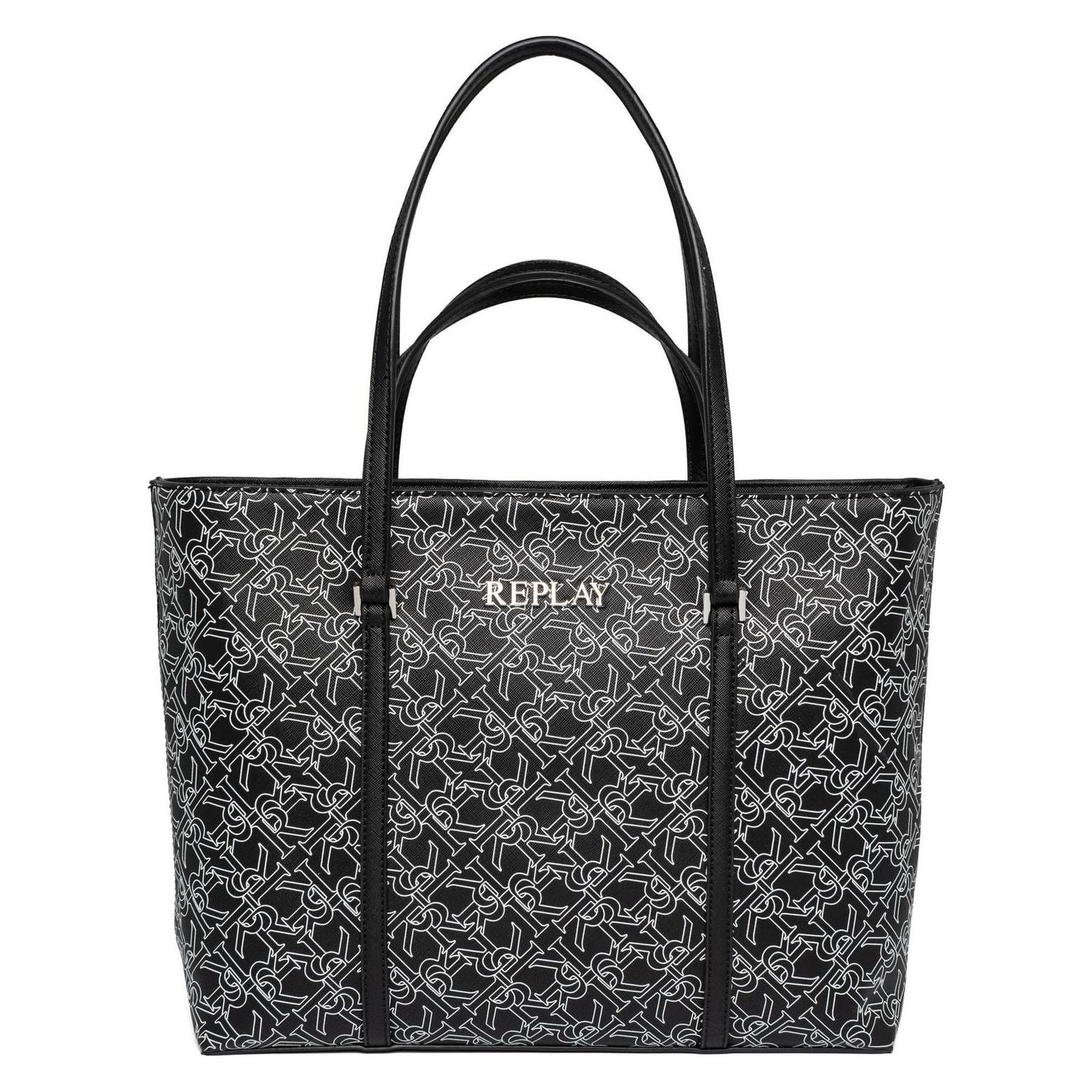 Replay, Damen, Handtasche, Hand Bag, Schwarz