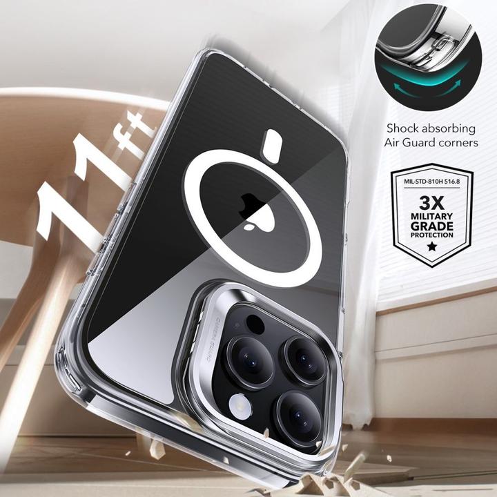 Produktbild ESR Classic Hybrid Kickstand Halolock Magsafe & Tempered Glass Iphone 16 Pro Max Clear (Apple iPhone 16 Pro Max)