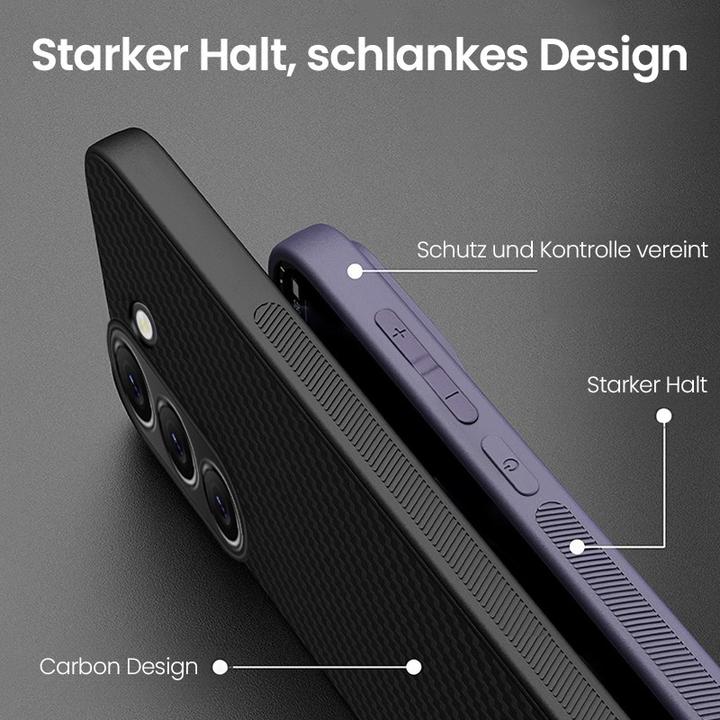 Produktbild RPD Samsung Galaxy S25 - Robustes TPU-Case mit Carbon-Optik, Schwarz (Samsung Galaxy S25)