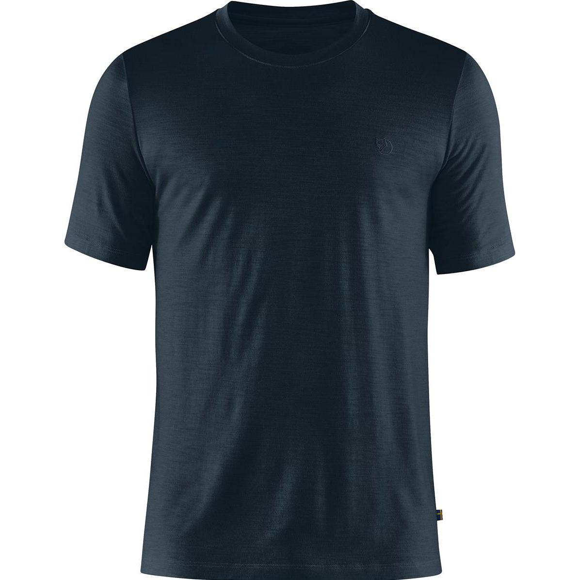 Fjällräven, Herren, Funktionsshirt, Abisko Wool T-Shirt (XL), Blau, XL