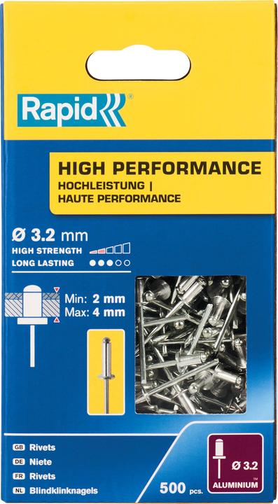 Produktbild Rapid Universal Blindniete Ø 3,2 x 8 mm