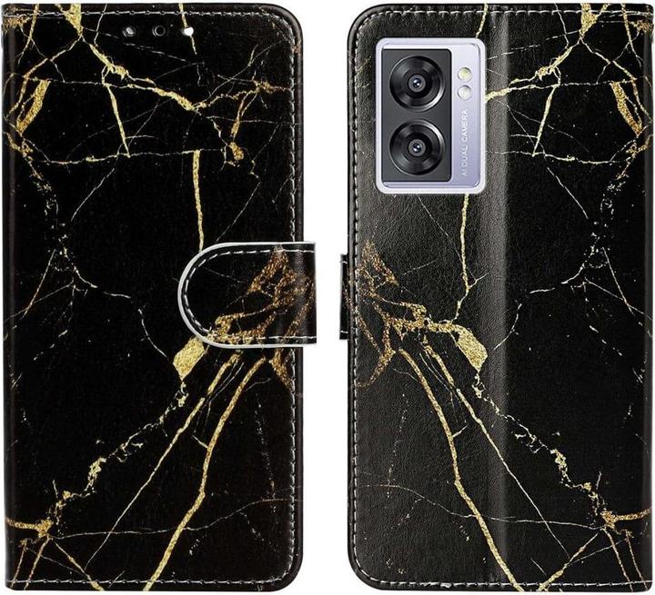 Immagine prodotto Cover-Discount OPPO A57s - Custodia in pelle Marmo Nero (Oppo A57s)