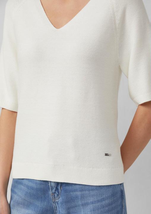 Produktbild s.Oliver Strickpullover aus Baumwollmix mit V-Ausschnitt (36)