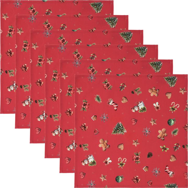 Image du produit Erwin Müller Serviette "Noel" 6er-Pack (40 x 40 cm)