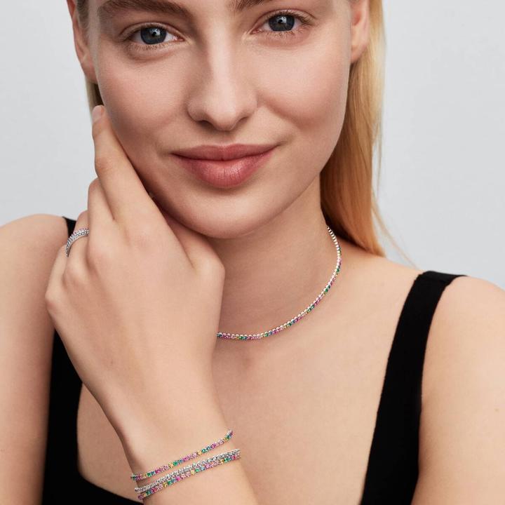 Immagine prodotto Pandora Bracciale tennis arcobaleno (18 cm, Argento)