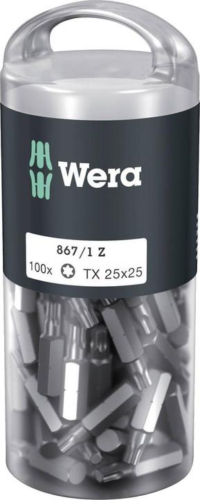 Image du produit Wera 867/1 Z TX 25 x 25 mm DIY-Box (1=100) (Hexagonale (hexagonal))
