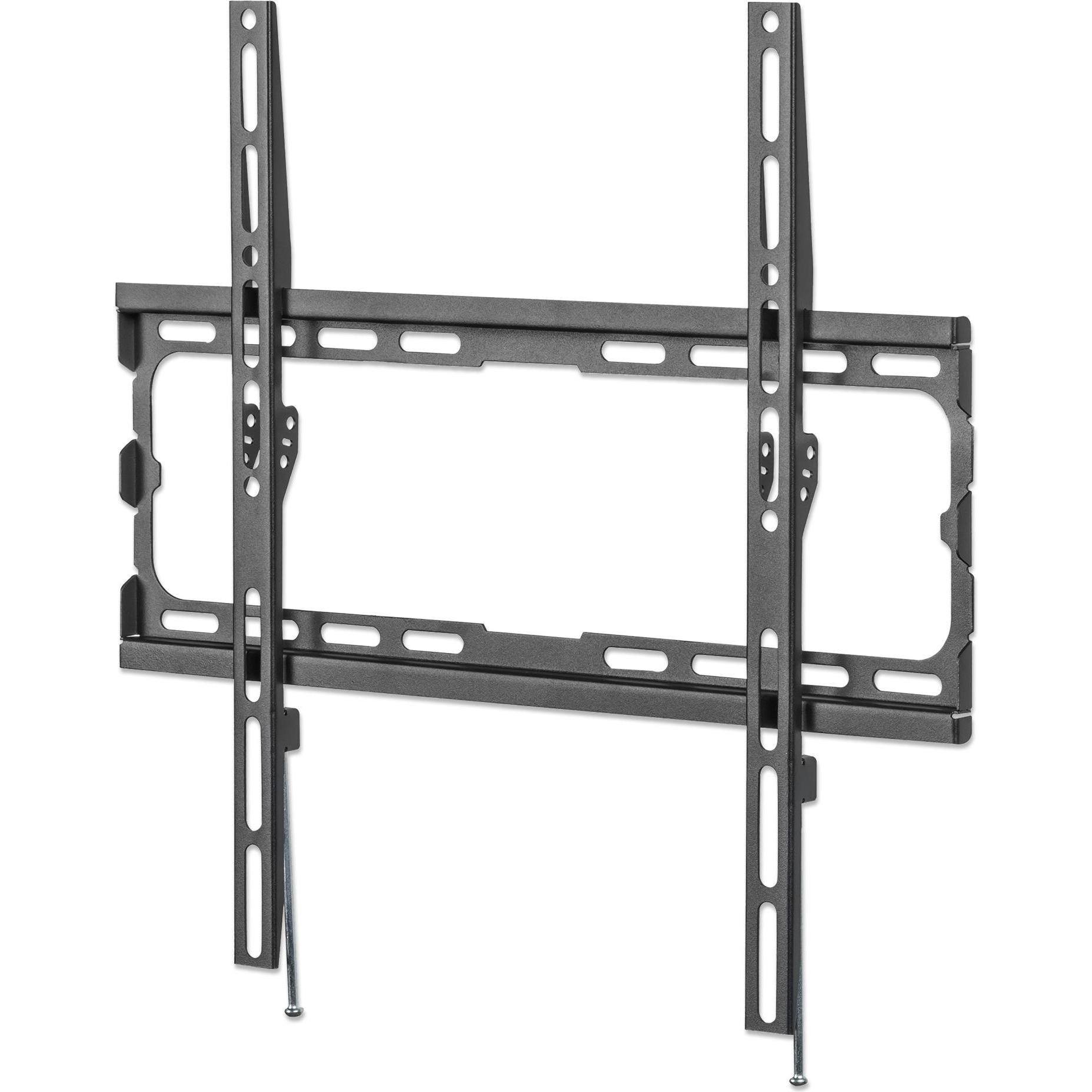 Manhattan Staffa da parete per TV ultrapiatta, rigida (Muro, 70", 45 kg), Supporto da parete TV, Nero