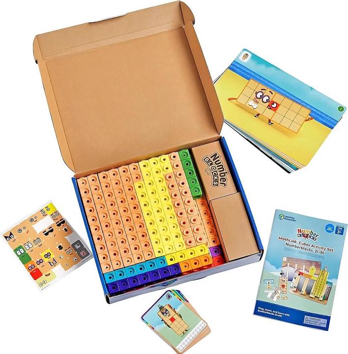Produktbild Learning Resources MathLink Cubes 21–30 Aktivitätenset