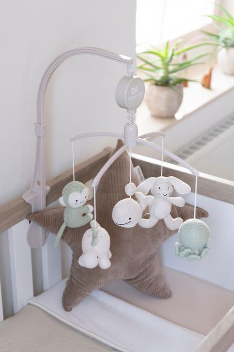 Actual product image Baby's only Musik Mobile Animals, Laurel Green/ Warm Linen