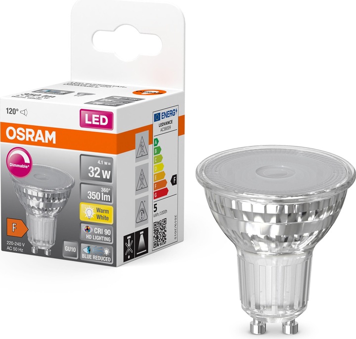 Produktbild Osram GU10 Reflektor (GU10, 4.10 W, 350 lm, 1 x, F)