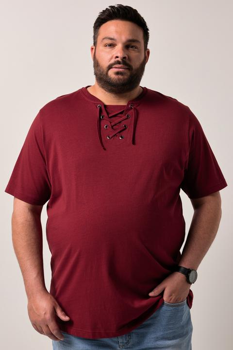 Image du produit Men+ T-Shirt, Halbarm, Rundhals mit Schnürung (5XL)