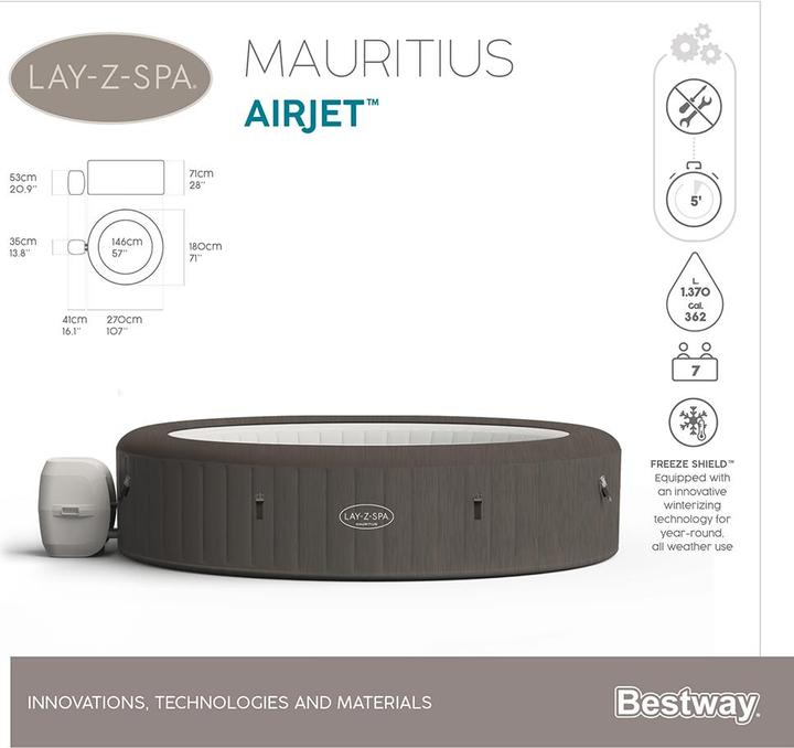Actual product image Bestway Lay-Z-Spa Mauritius (7 pers.)