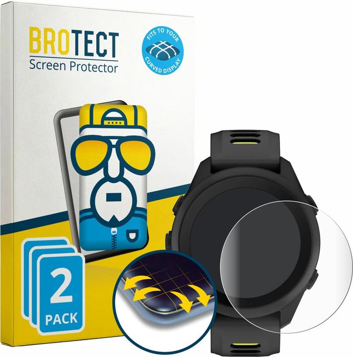 Produktbild BROTECT Fullscreen für Garmin Forerunner 170 Schutzfolie Displayschutz Folie Klar Transparent
