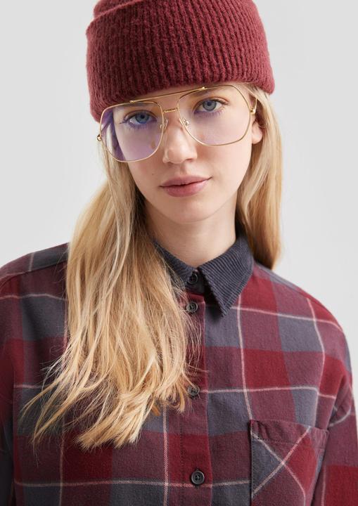 Immagine prodotto s.Oliver Bluse Flanell-Karobluse mit Cordkragen (34)