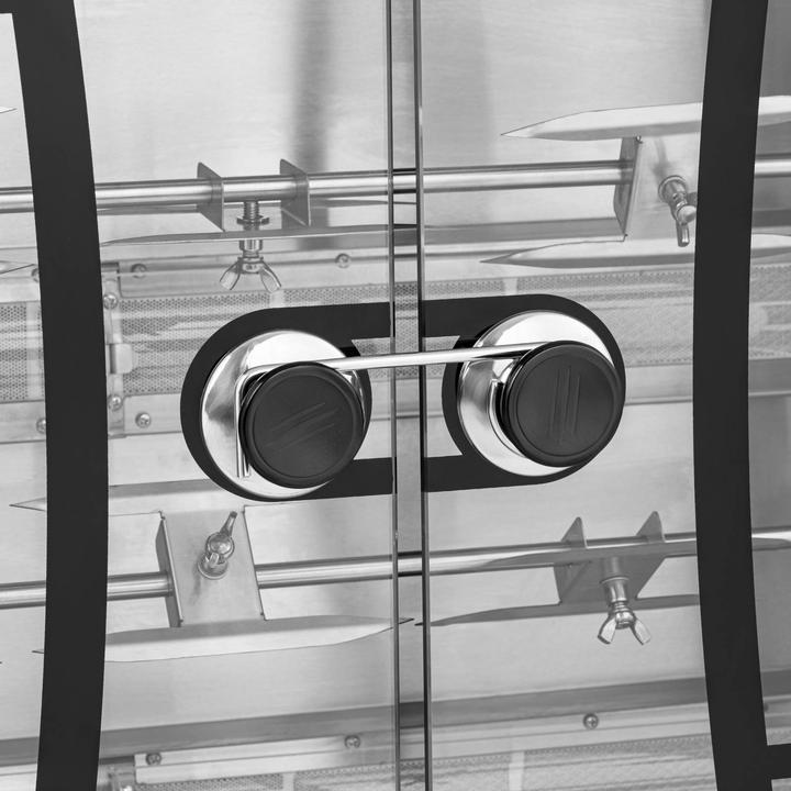 Produktbild Royal Catering Mobiler Gas-Hähnchengrill 4 Spiesse mit Beleuchtung und Rädern 3 x 5,5 kW (16.50 kW)