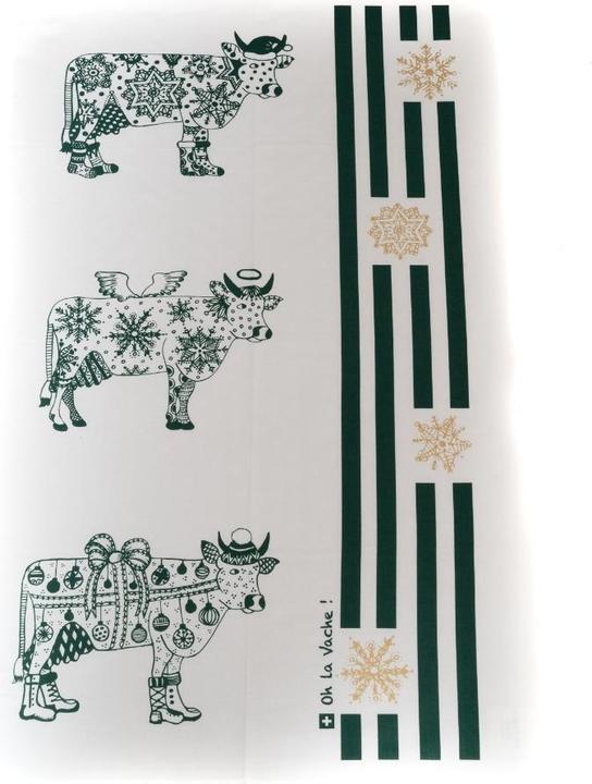 Image du produit Oh la vache Torchon de Noël Green