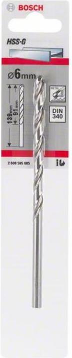 Actual product image Bosch Professional Zubehör Metal drill HSS-G, DIN 340, 9 x 115 x 175 mm, 1-pack (9 mm)