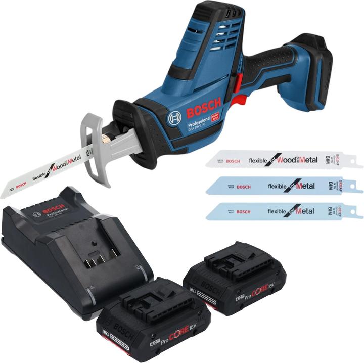 Immagine prodotto Bosch Professional GSA 18V-LI C Sega circolare professionale a batteria 18 V + 2x batteria ProCORE 4,0 Ah +