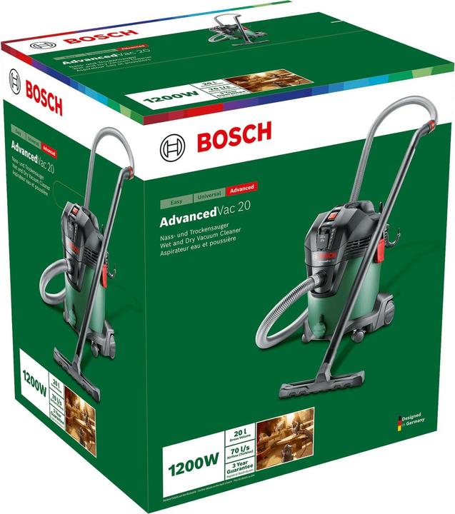 Produktbild Bosch Home & Garden Nass- und Trockensauger AdvancedVac 20 (Nass-Trockensauger)
