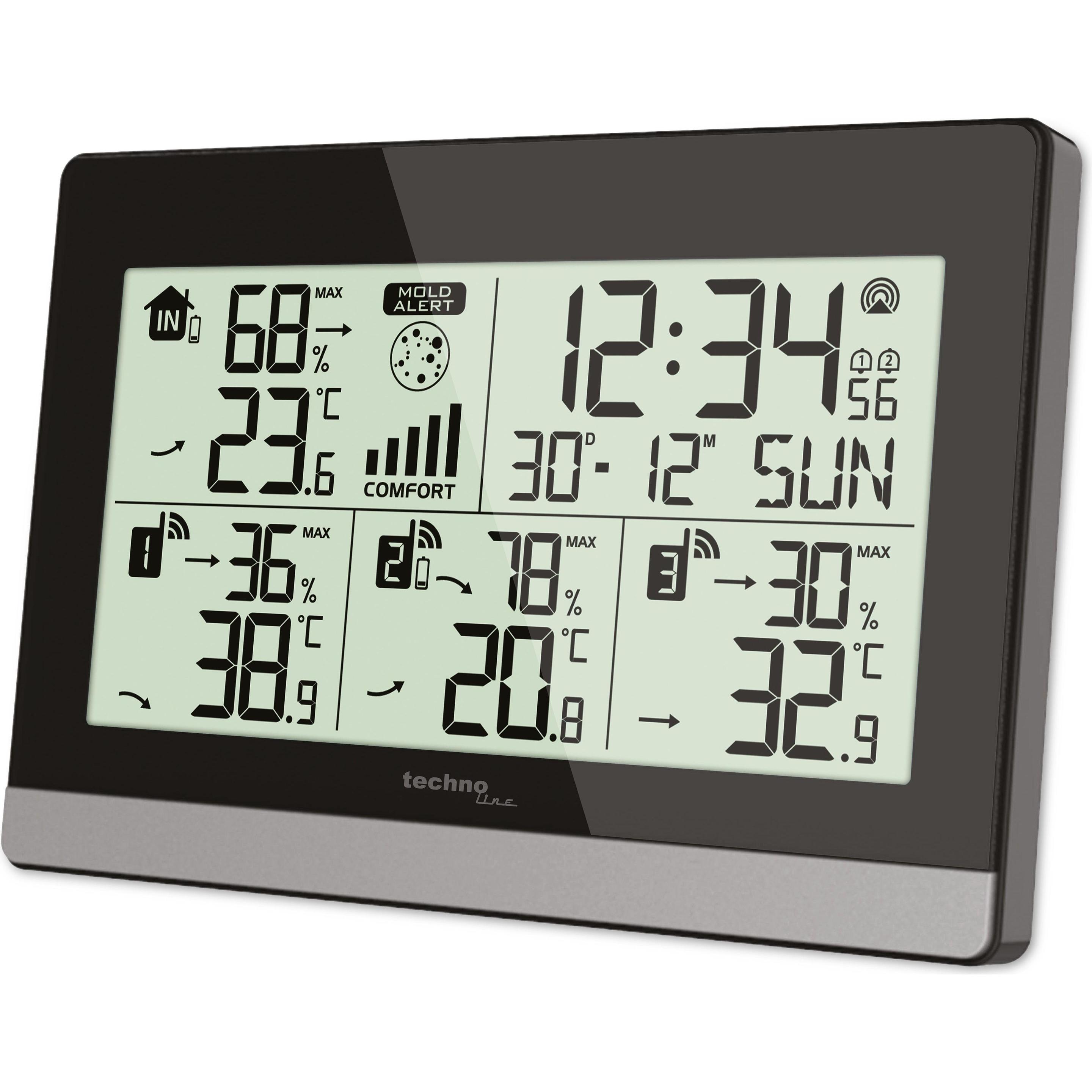 Thumbnail - Technoline WS 7065 Schwarz, Wetterstation, Schwarz