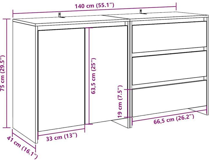Image du produit vidaXL Sideboard (70 x 41 x 75 cm)