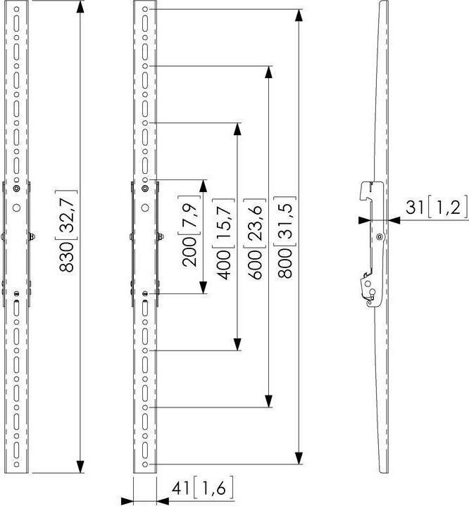 Produktbild Vogels Professional Connect-it PFS 3208 - Montagekomponente (2 Kontaktleisten) (Wand, Boden, Decke, 160 kg)