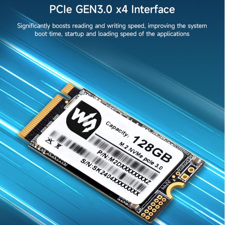 Actual product image WaveShare 512GB SSD M.2 NVME 2242 Speicher (512 GB, M.2 2242)