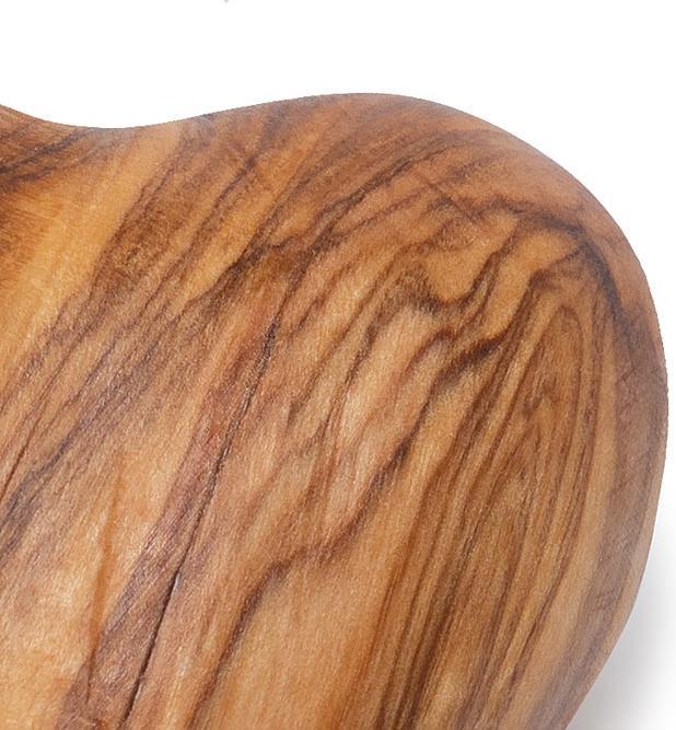 Actual product image Natura Punto Hand charm in the shape of a heart made of olive wood, 5 x 5 cm, handmade (5 x 5 cm)