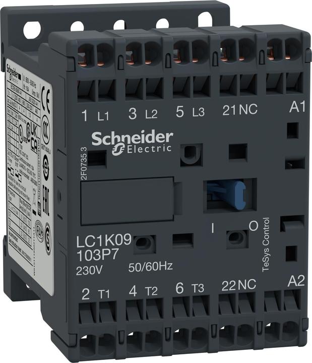 Produktbild Schneider Electric Leistungsschütz, 3p+1Ö, 4kW/400V/AC3, LC1K09013P7