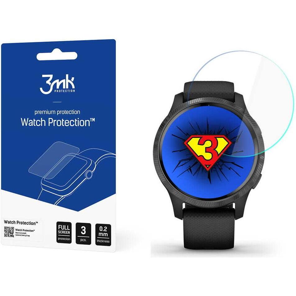 3Mk Trasparente Protective Film Watch Protection Arc For Garmin Venu 2, Pellicola Protettiva Per Smartwatch,