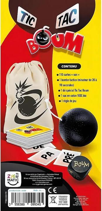Actual product image Asmodée TIC-TAC-BOOM (French, 2 - 12 Players)