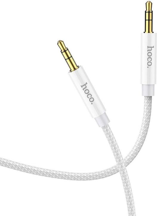 Hoco 1M Dual 3.5mm AUX Audio Kabel Silber (1 m, AUX Kabel)
